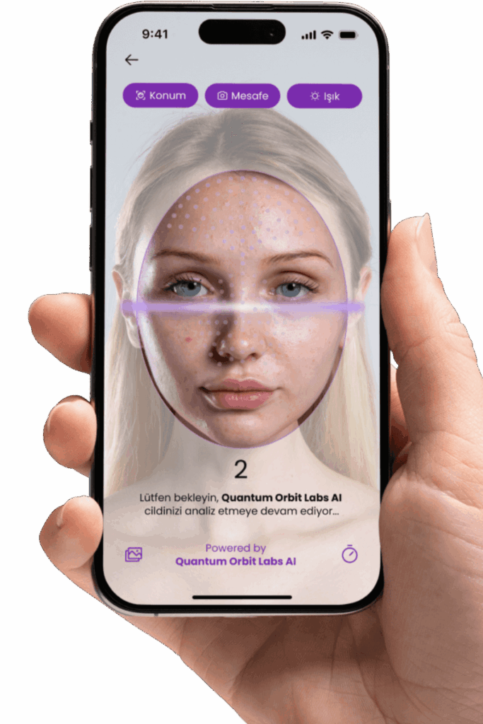 تطبيق Longos Sense — شاشة تحليل البشرة