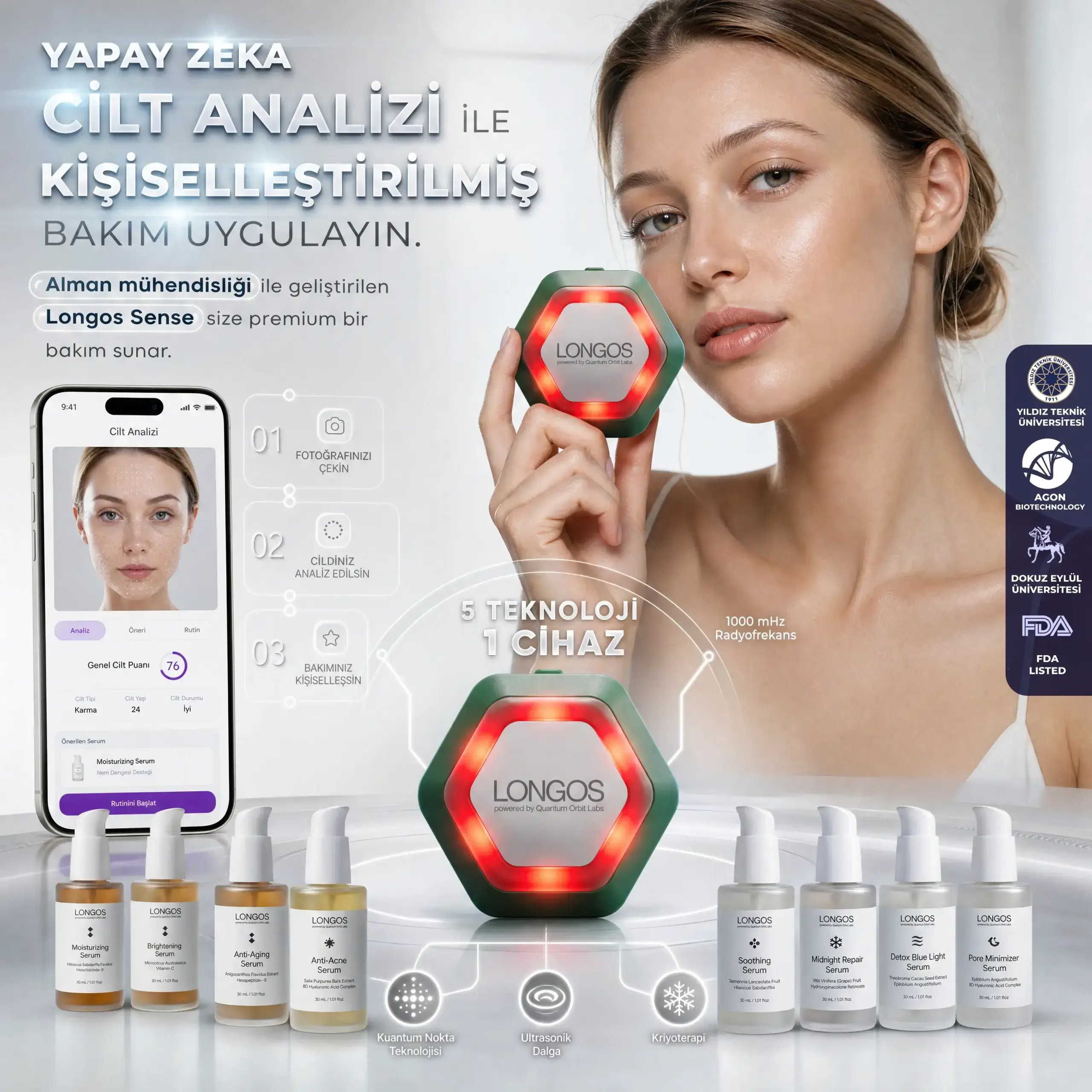 Yapay zekâ cilt analizi ile kişiselleştirilmiş bakım