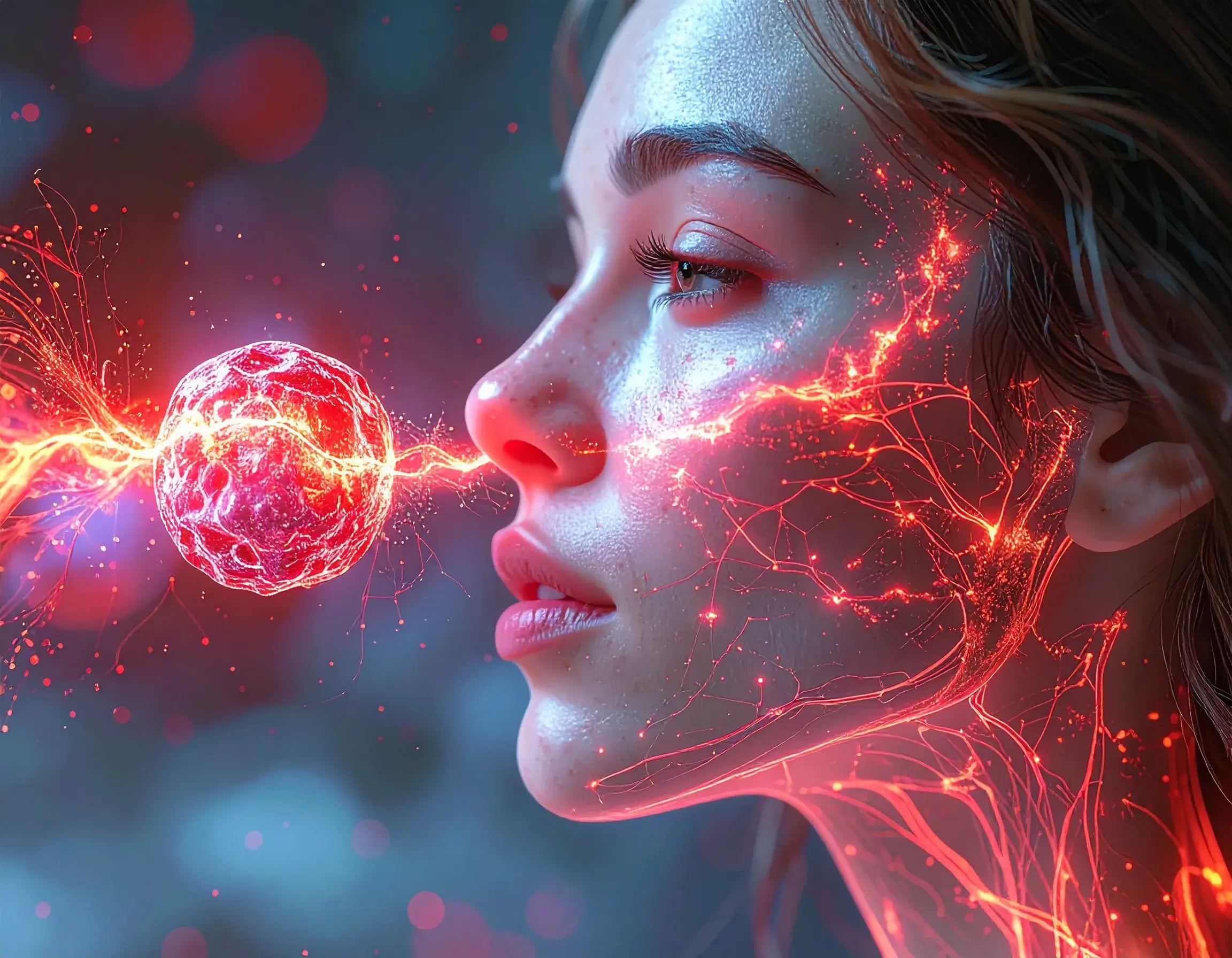 Firefly Energy Waves and Red Photon Beams
